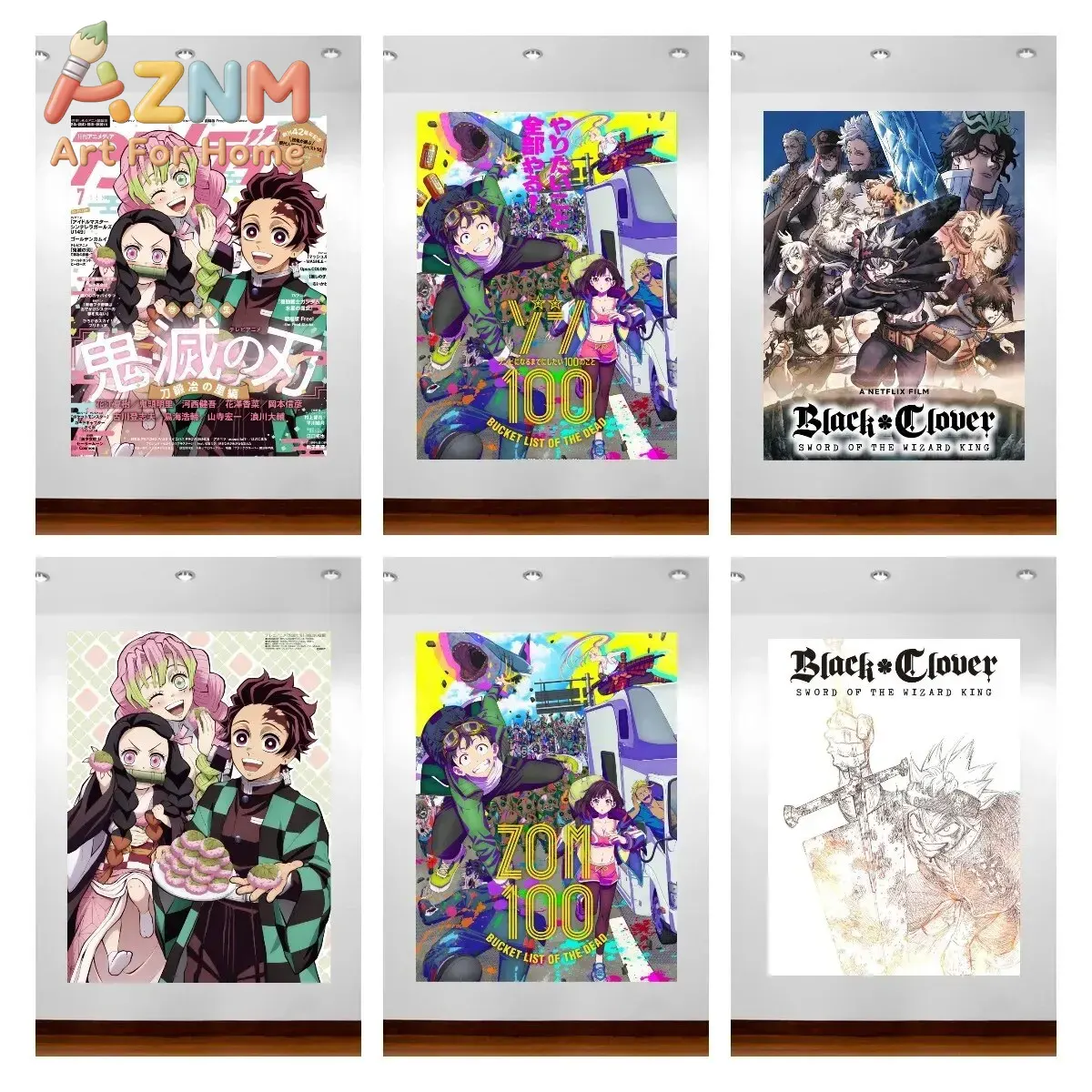 Home Decor Magazine - AZNM Mixed Anime Magazine Cover Canvas