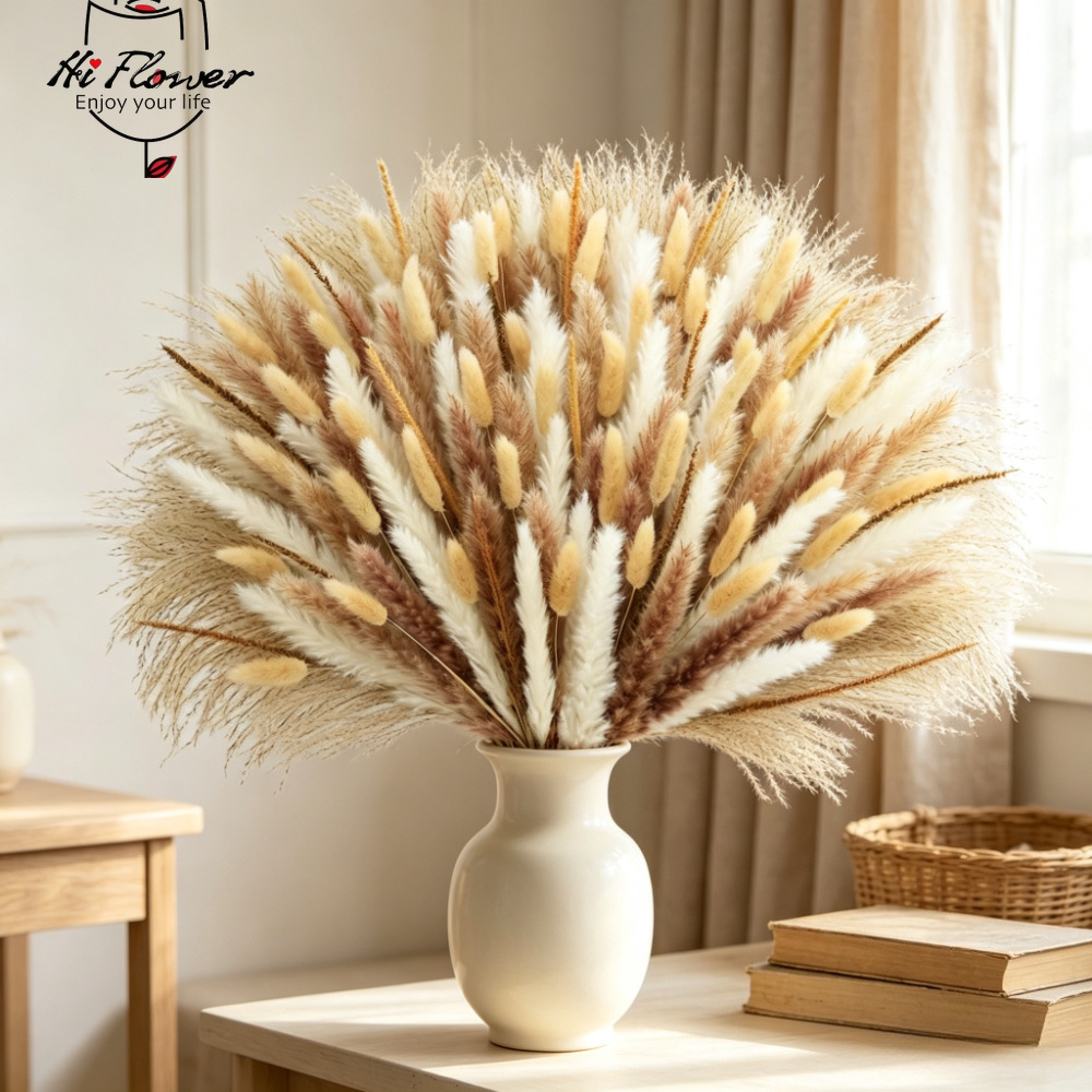 Natural Dried Pampas Grass Bou - Pampas Grass Decor review and price
