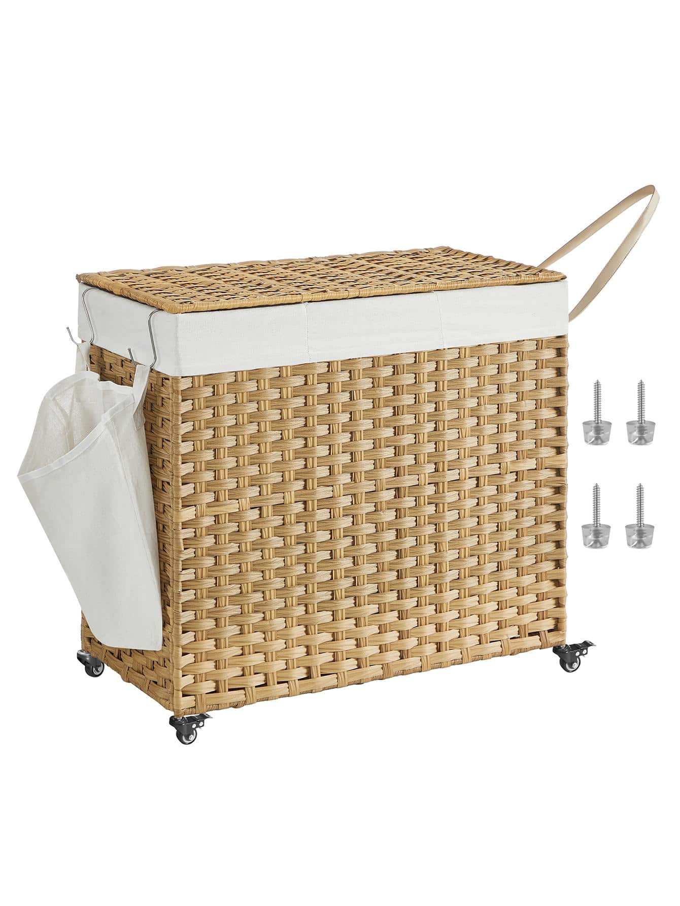 Laundry Hamper With Lid, 42.3  - Rattan Plant Basket review and price