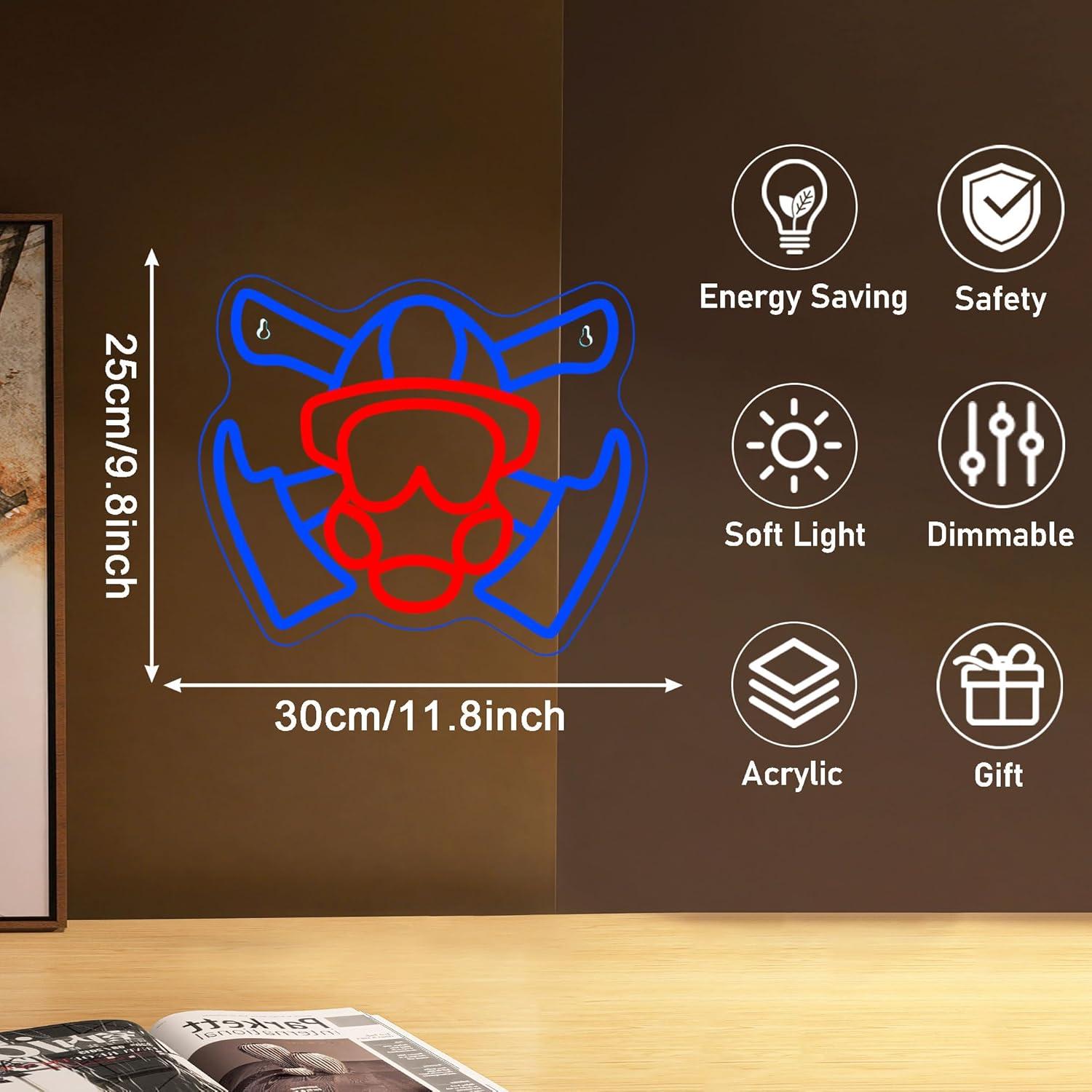 Firefighter Gas Mask Neon Sign - Home Decor Theme review and price