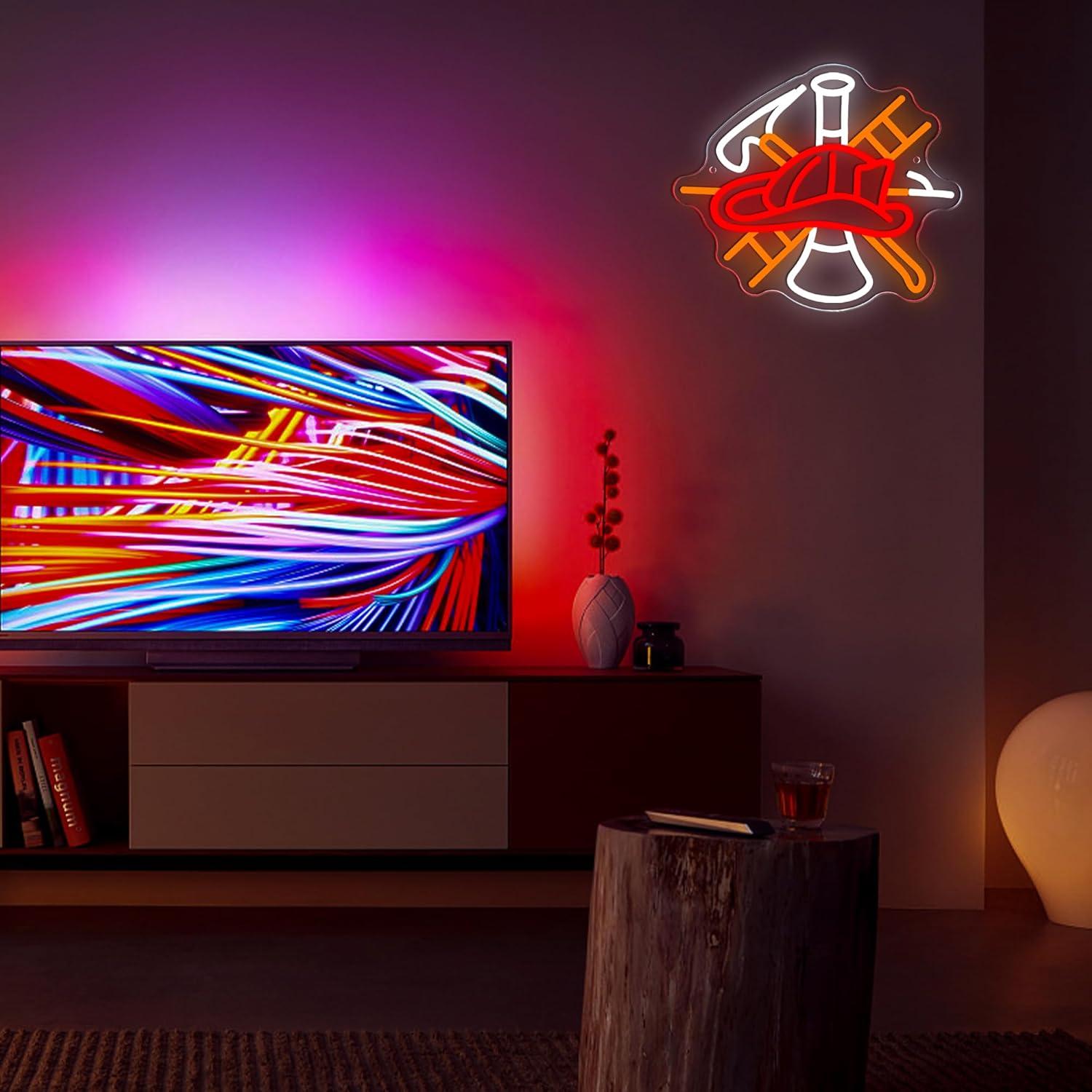 Firefighter Gas Mask Neon Sign - Home Decor Theme review and price
