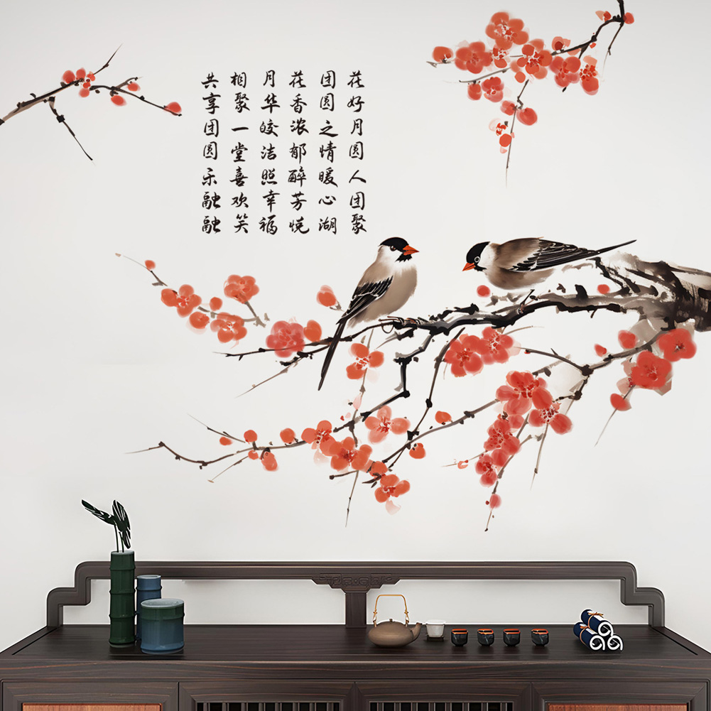 Chinese Style Plum Blossom Bir - Home Decor Indonesia review and price